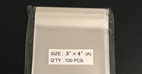 Clear 3"x 4" Self adhesive Favor Bags-100ct