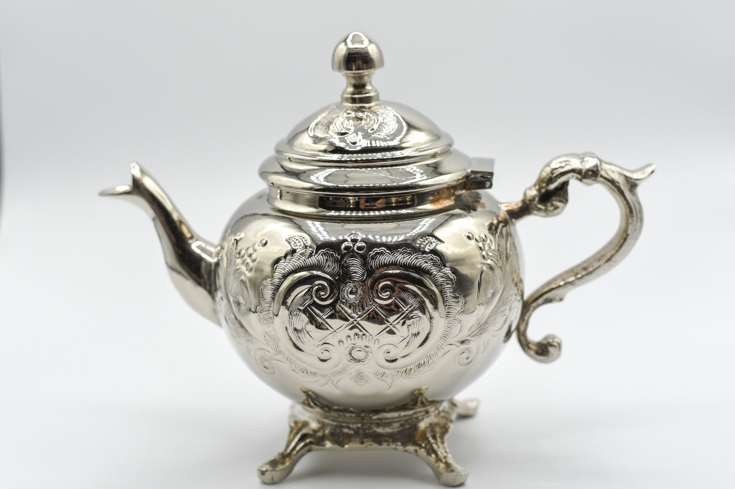 Moroccan traditional Handmade Silver Teapot Large Size *THREE STYLES*