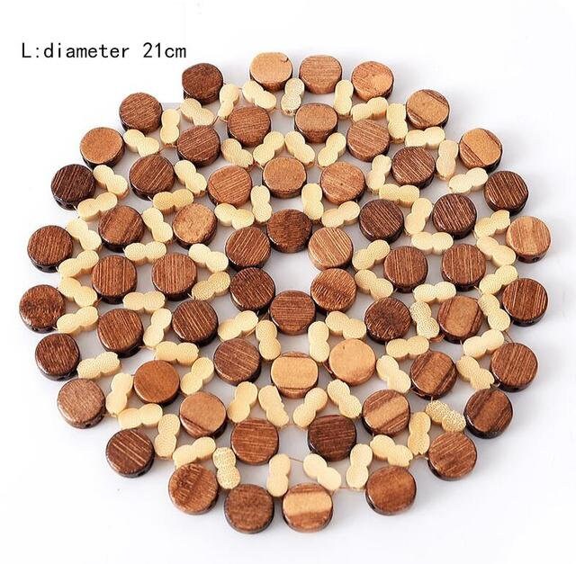 Bamboo Pot Trivet For Hot Dishes, Kitchen Hot Pads, Wooden Placemats SET OF TWO
