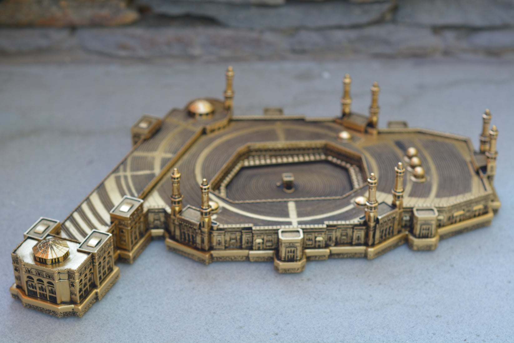 Islamic Table Decor Kaba Al Masjid Al Haram Mecca Replica Silver 1755