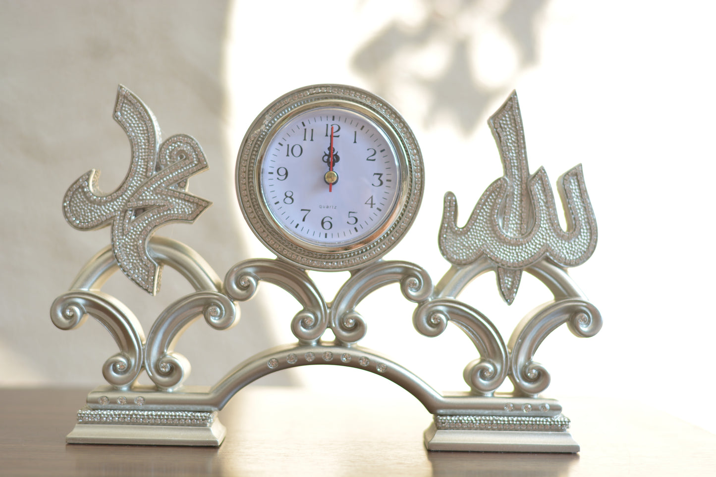 Jeweled Islamic Desk Clock-Allah/Muhammad
