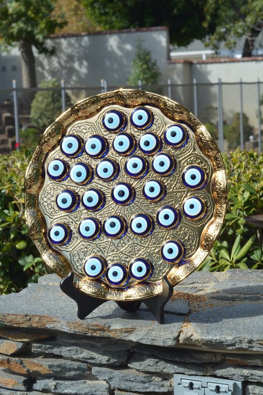TWO Glass Evil Eye Magnets- Color Options!