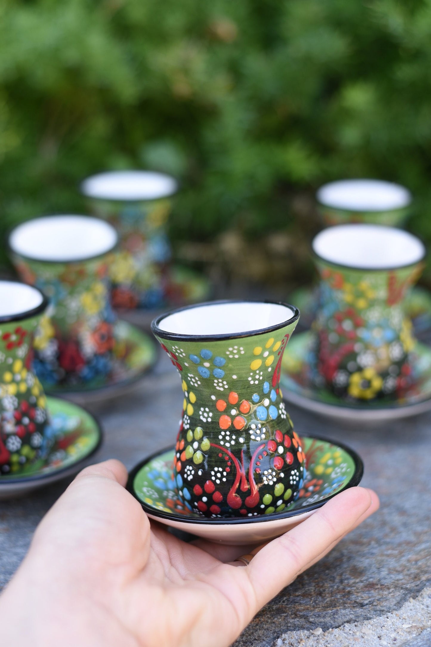 Handmade Turkish Ceramic Teacups