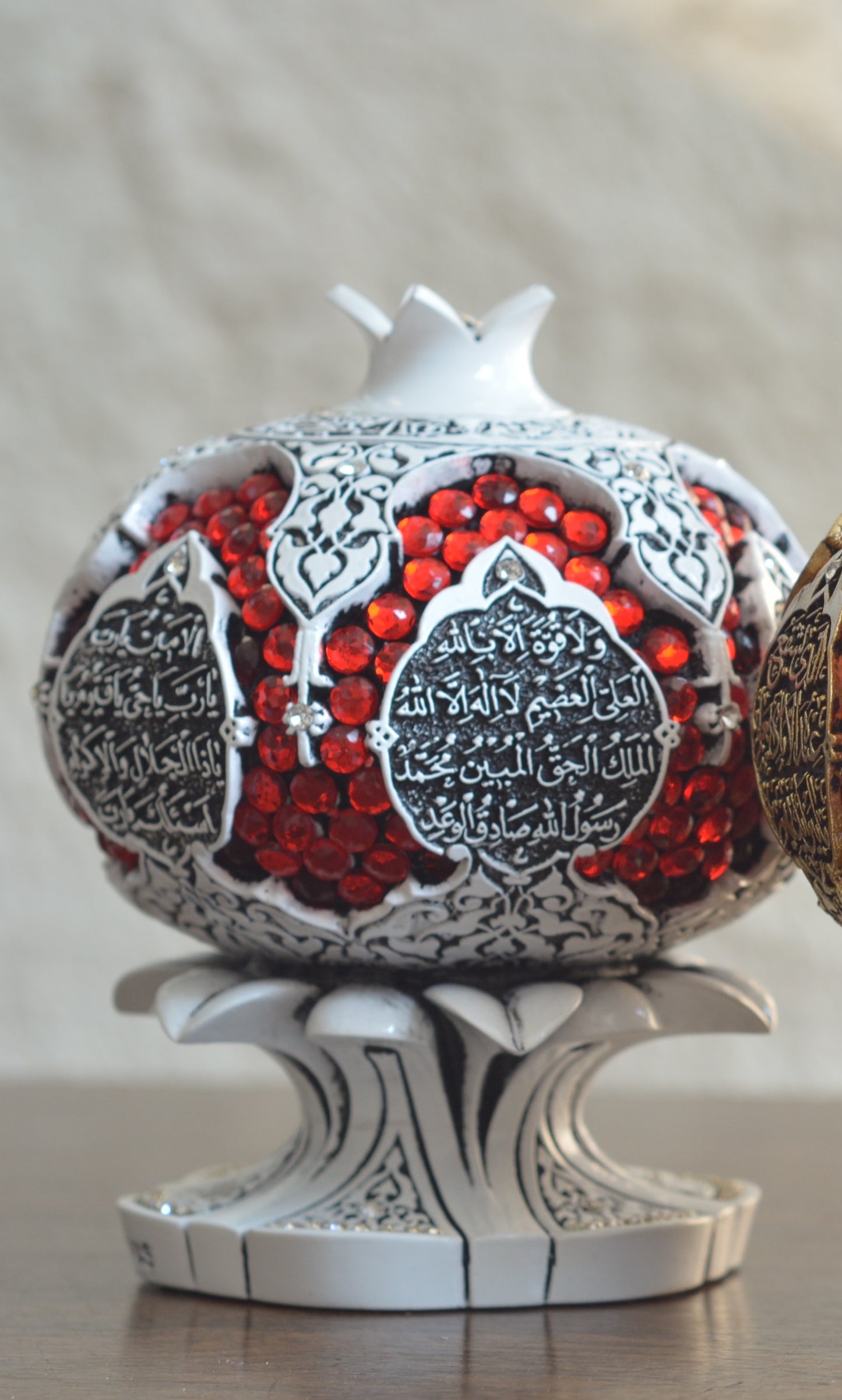 Crystal Pomegranate Islamic Home Decor Piece -5 x 4in